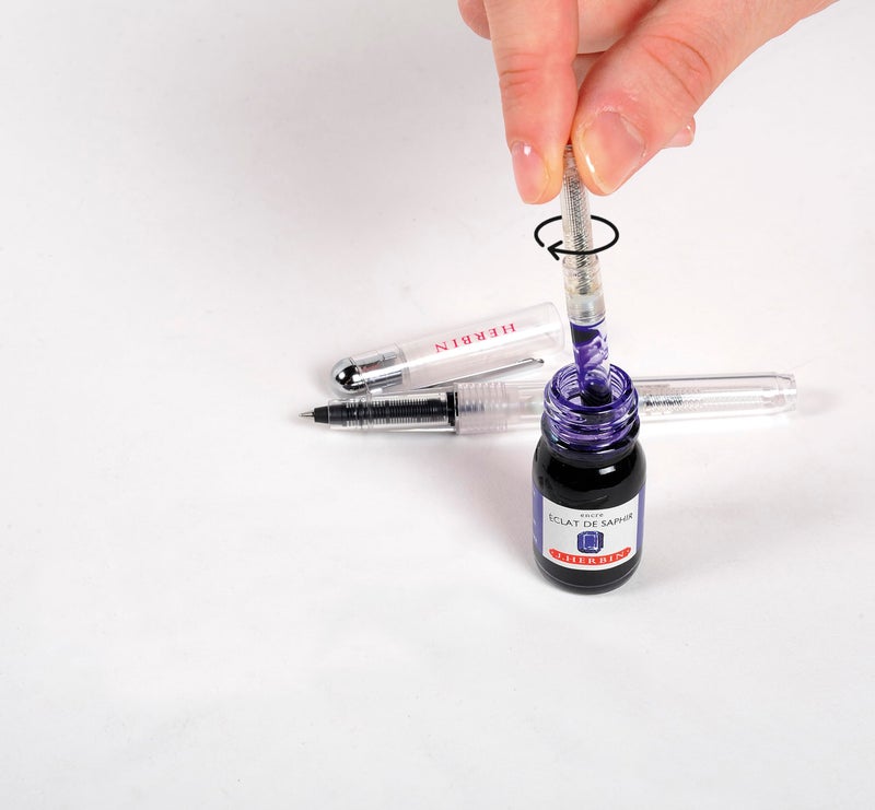Jacques Herbin - Ref 11518T - Writing Ink for Fountain Pens & Rollerball Pens - Bleu des Profondeurs/Deep Blue - 10ml Bottle - No Packaging, Zero Waste Objective - Blue-Coloured Ink - Image 5